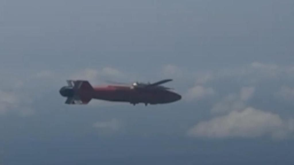 Captura de pantalla a partir de un vídeo del lanzamiento de la bomba publicado en redes sociales.