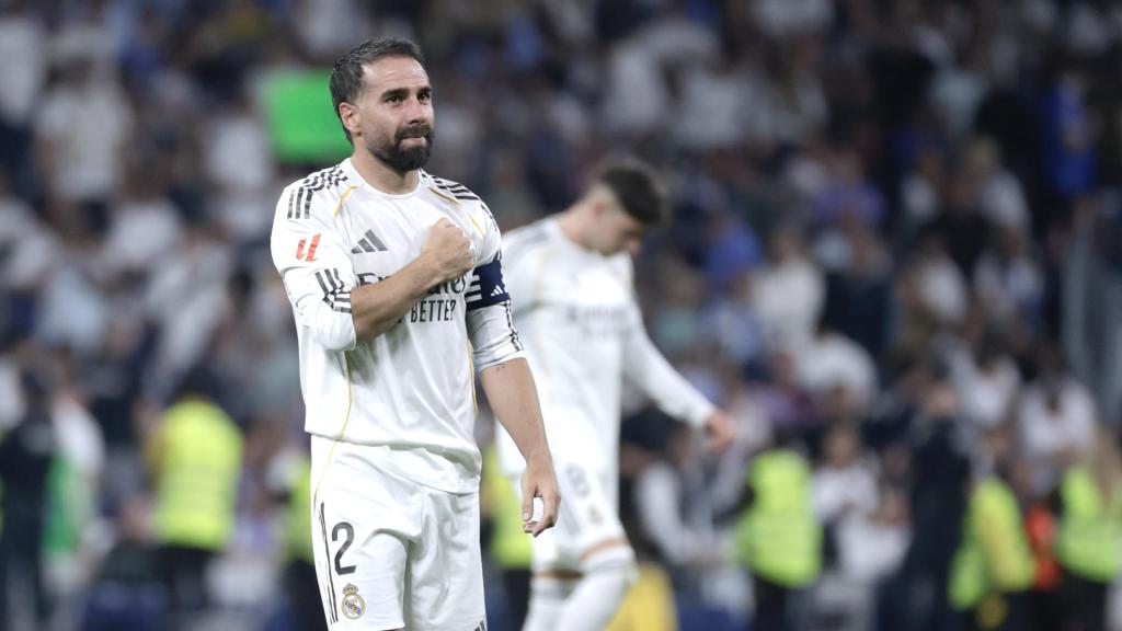 Dani Carvajal, durante un partido con el Real Madrid.