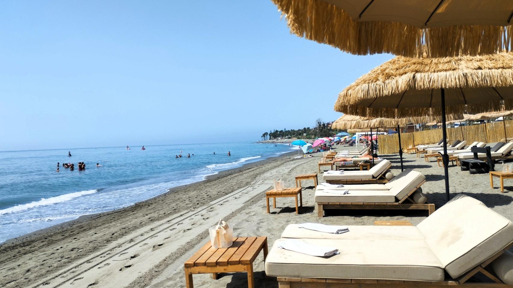 La playa de El Padrón, en Estepona.
