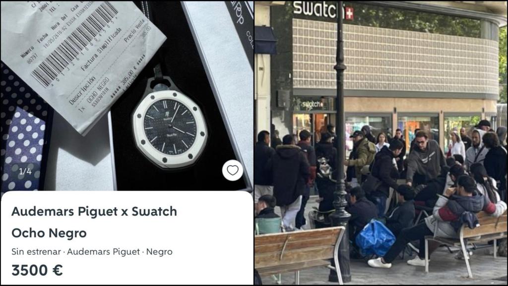 Largas colas para hacerse con un reloj de la marca suiza y el precio de reventa, a pocas horas de su lanzamiento