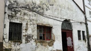 Edificio okupado en la rúa García Blanco, en Santiago