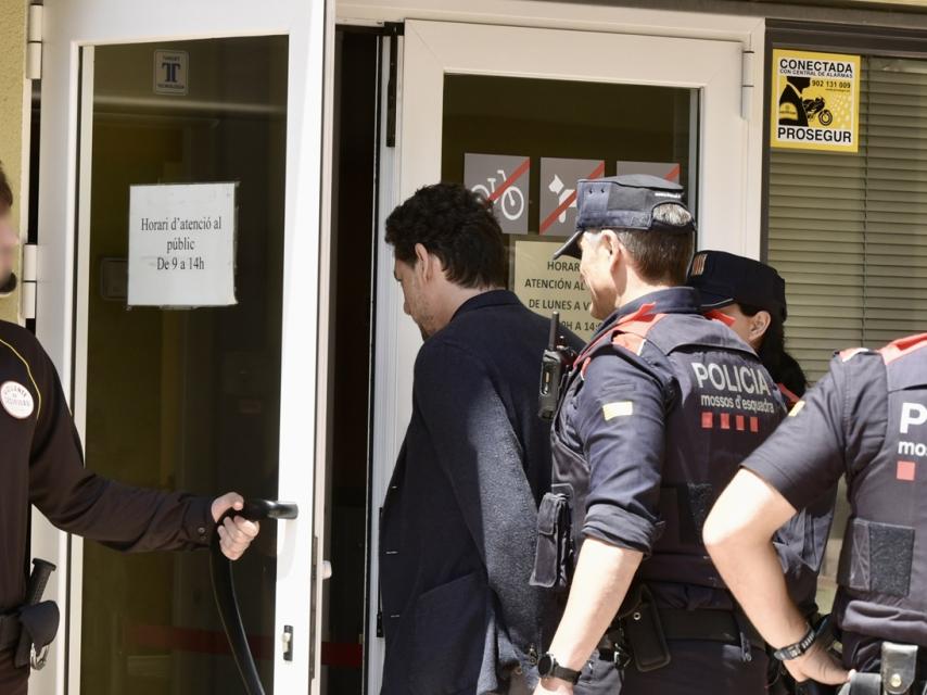 Jonathan Andic, el hijo del fundador de Mango, a su llegada al Juzgado.