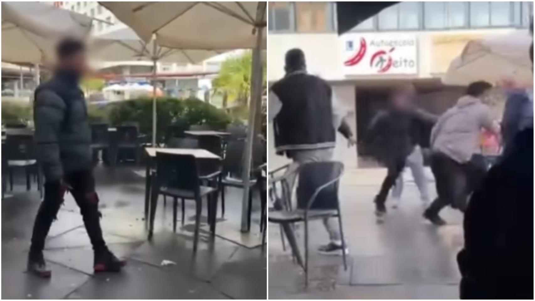 Imágenes de la agresión del lunes en Santiago.