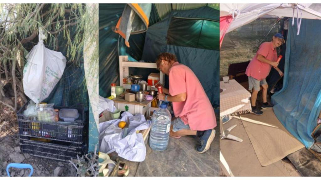 Erzsike, en los espacios de su casa.