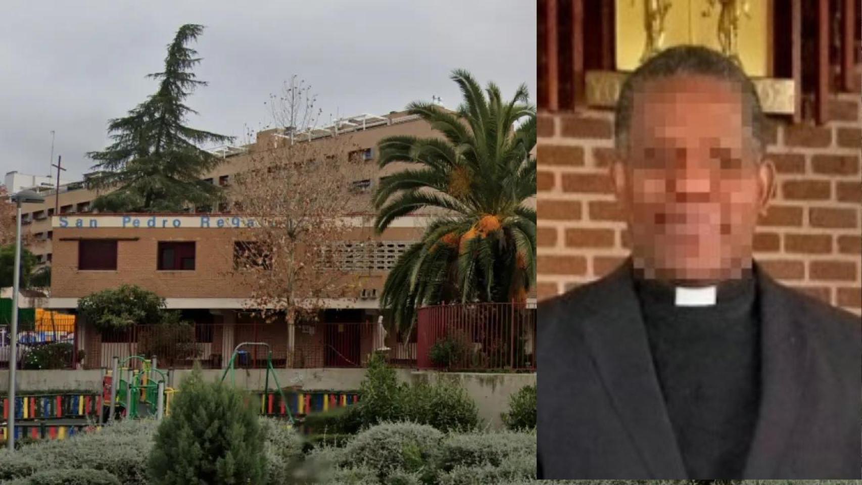A la izquierda, la parroquia de San Pedro Regalado y José de Calasanz; a la derecha, Wooby Oreste O. J. el expárroco acusado de agredir de manera continuada a una mujer que acudió a la iglesia a pedir ayuda.
