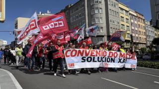Manifestación del sector del metal en A Coruña.