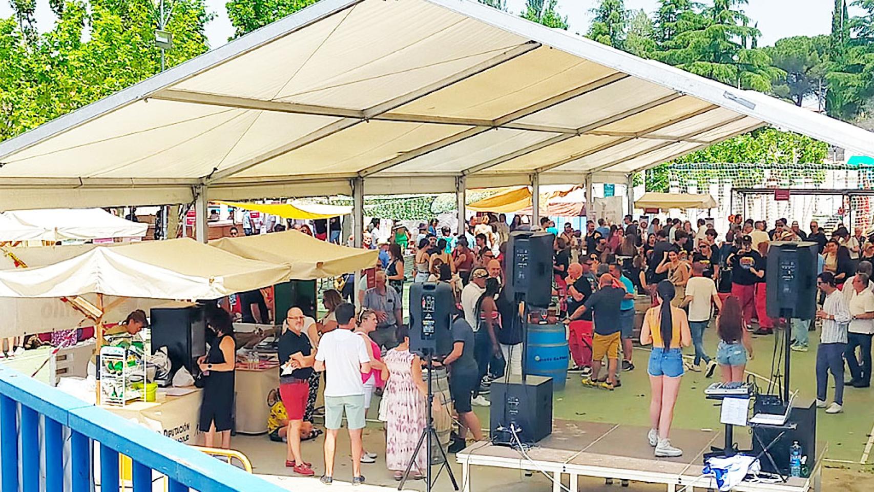 Edición anterior de la Feria Provincial del Vino en Boecillo. 