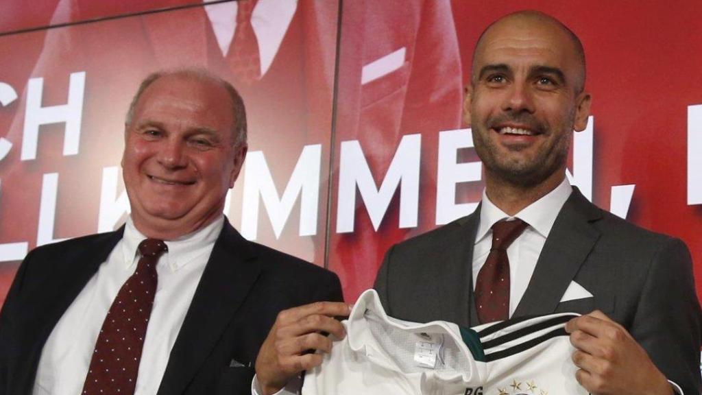 Guardiola, durante un acto con el Bayern de Múnich.