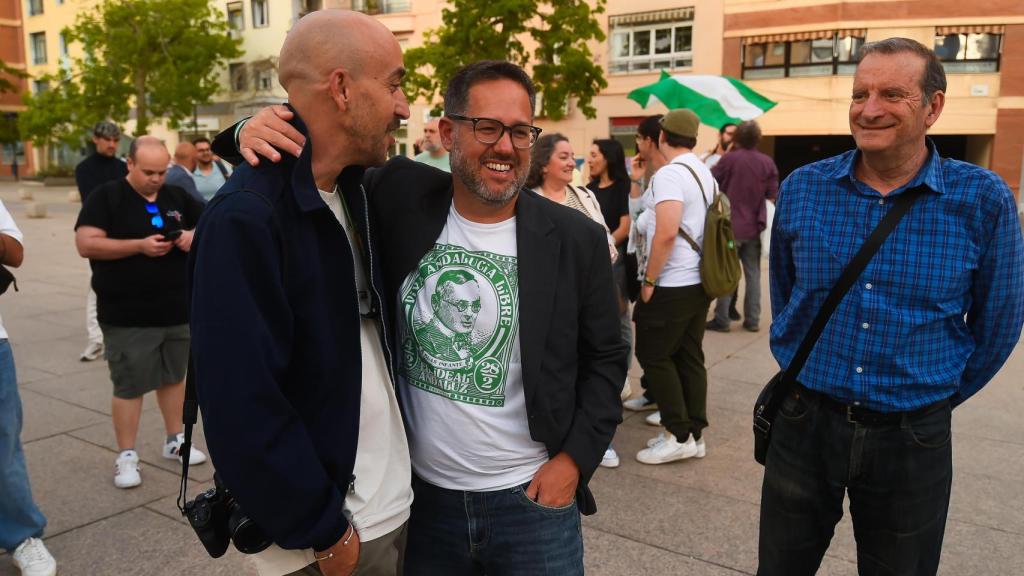 El candidato de Adelante Andalucía en el acto de apertura de campaña.