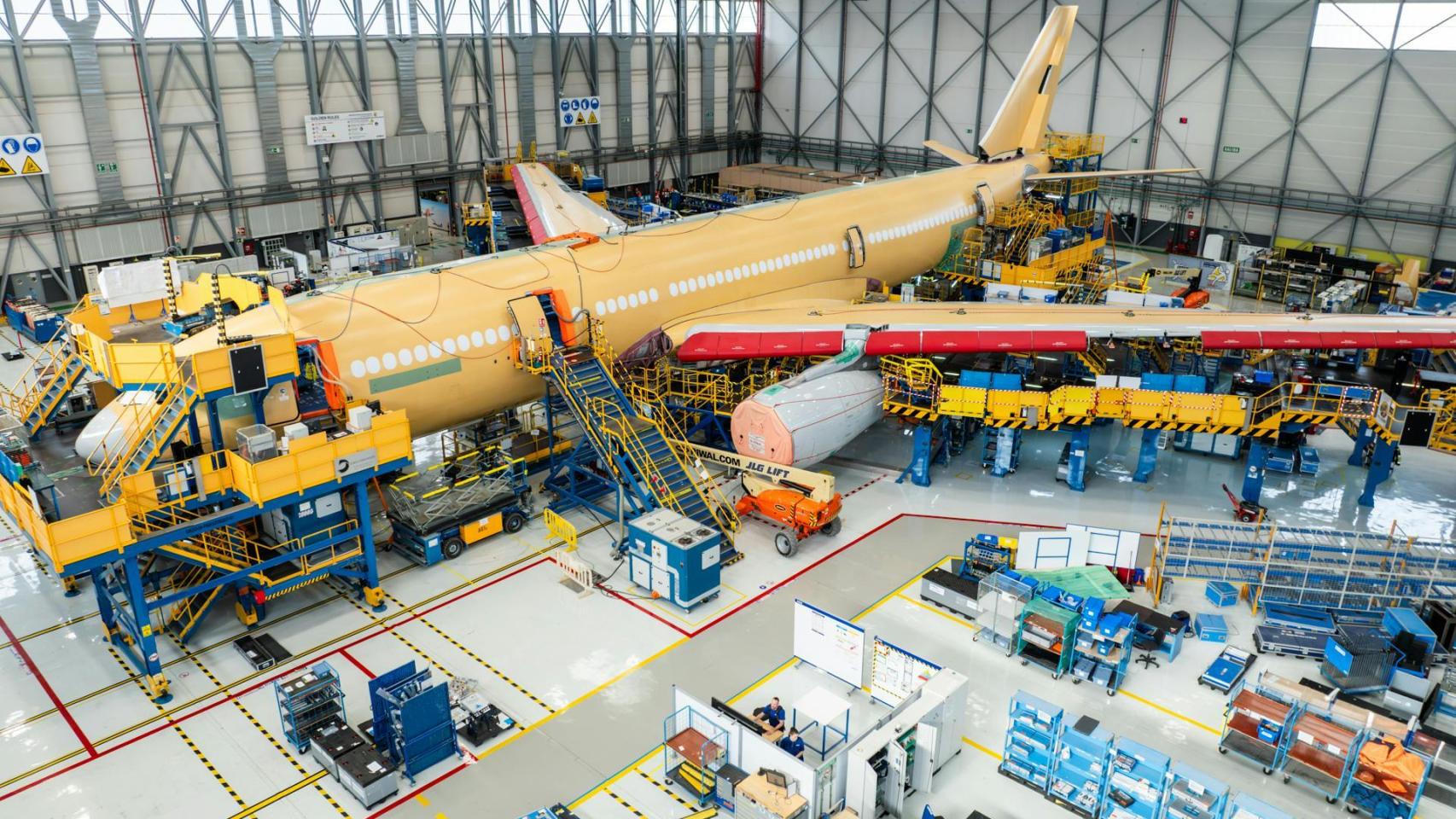 Centro de conversión del A330 MRTT en Getafe.