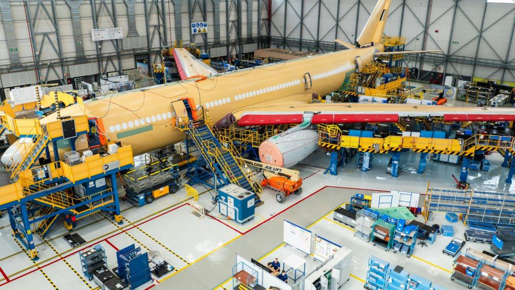 Centro de conversión del A330 MRTT en Getafe.
