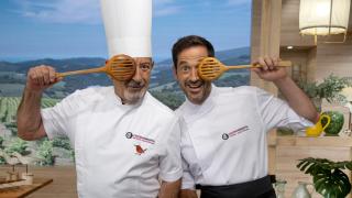 El emblemático cocinero Karlos Arguiñano y su hijo Joseba.