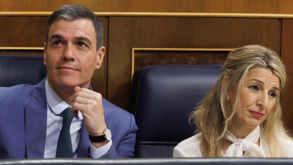 Pedro Sánchez y Yolanda Díaz en el Congreso