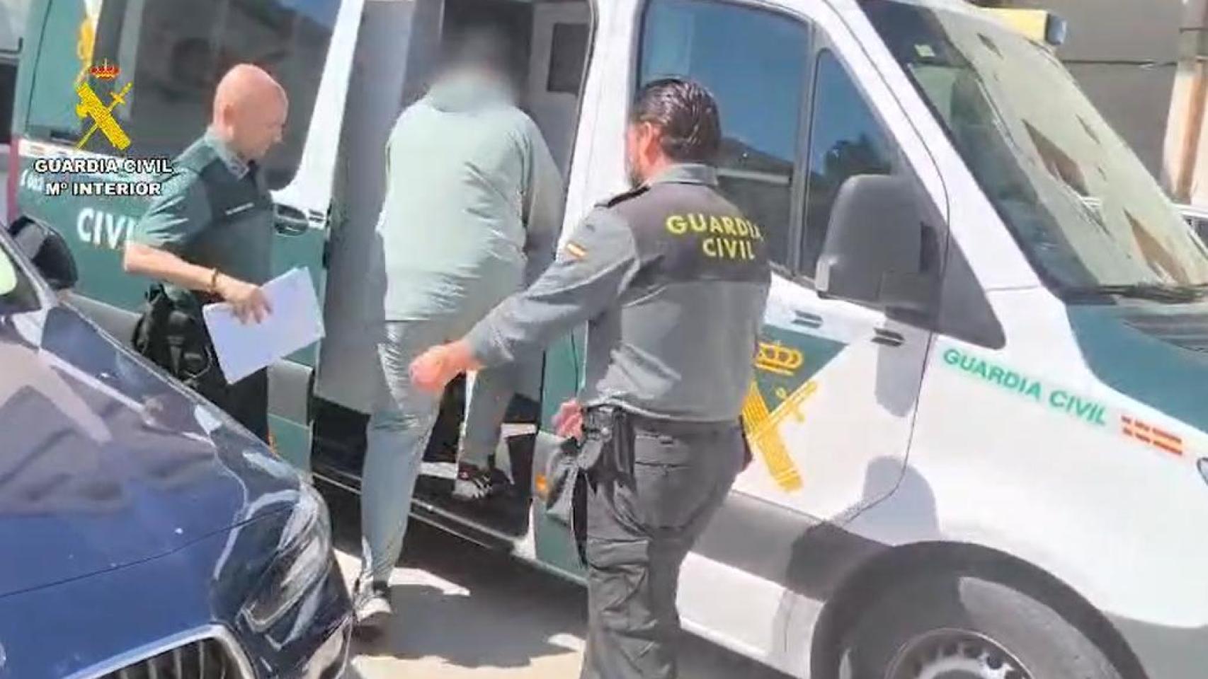 Detención del ladrón. Foto: Guardia Civil. 
