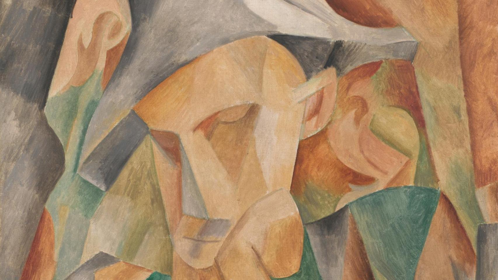 Detalle del cuadro 'El arlequín', de Pablo Picasso, subastado en Sotheby's. Foto: EFE/ Sotheby's