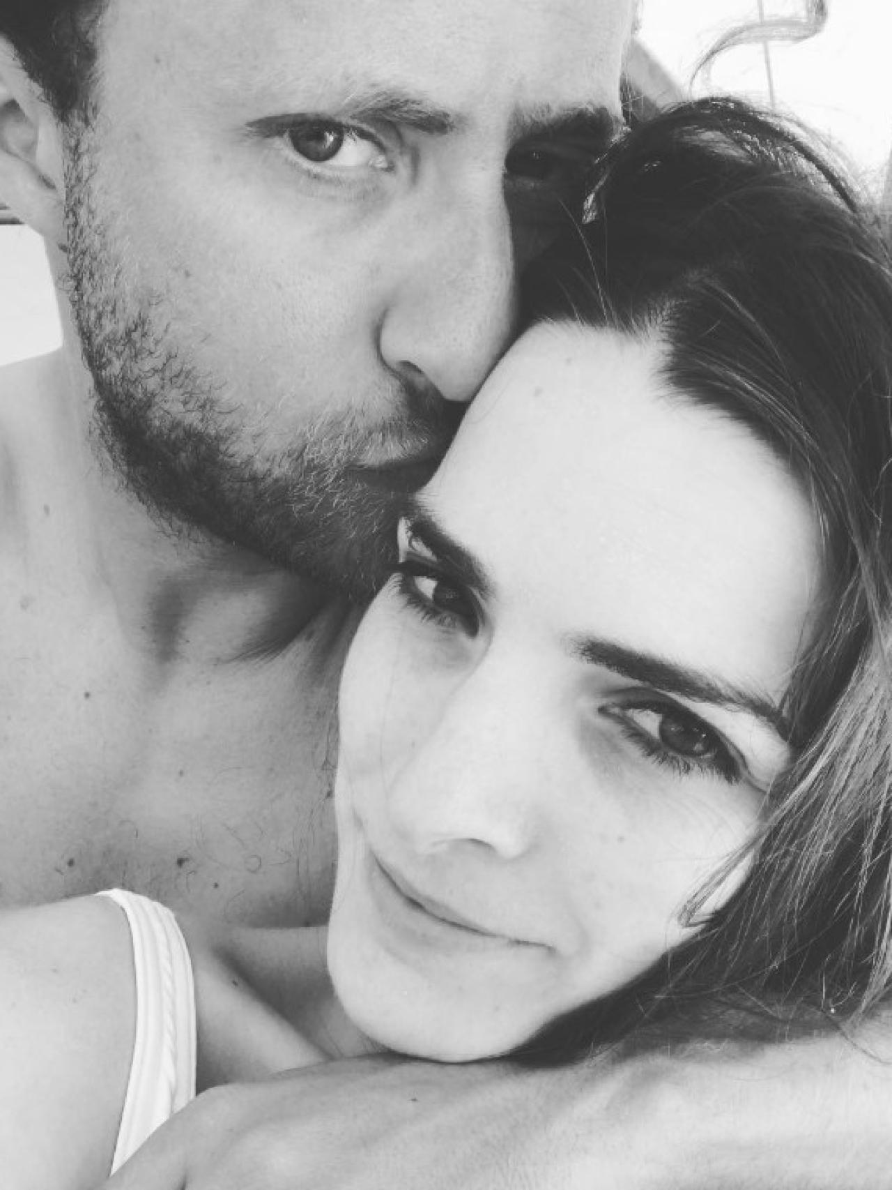 La ahora expareja, en una fotografía en blanco y negro.