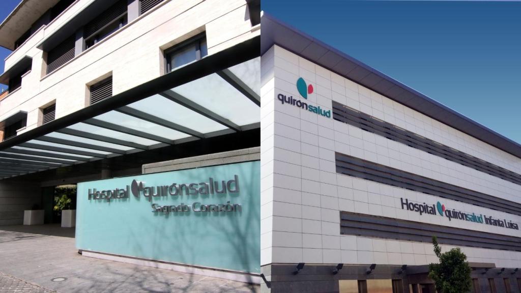 Los hospitales Quirónsalud Sagrado Corazón e Infanta Luisa.