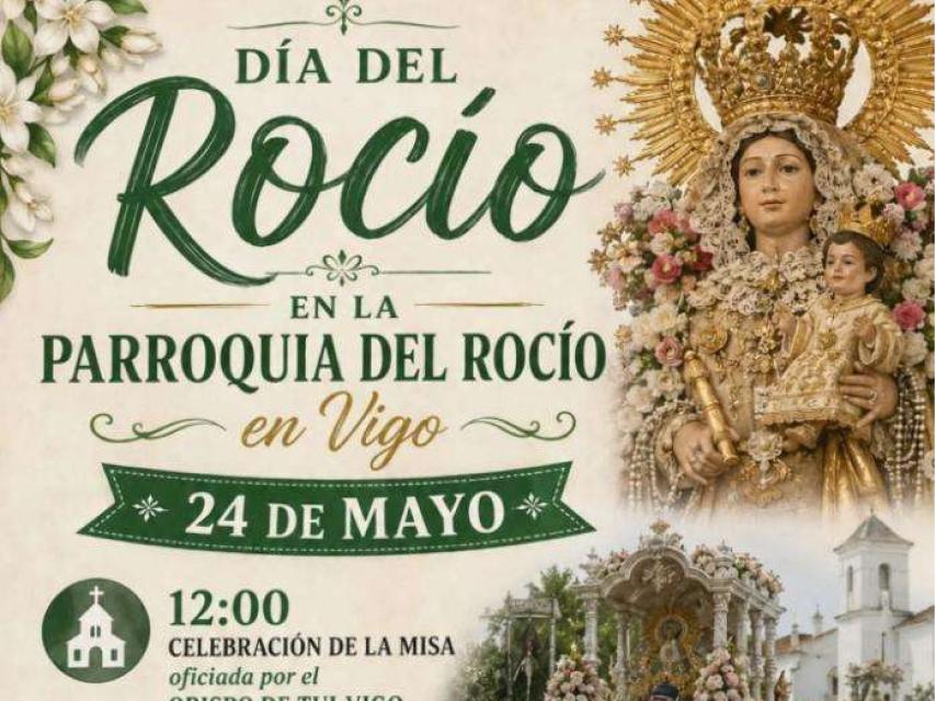 Cartel de la celebración del Día del Rocío en Vigo