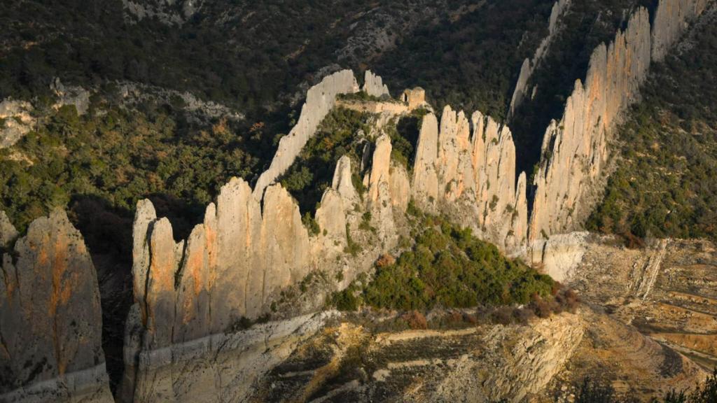 Muro de roca de Finestres.