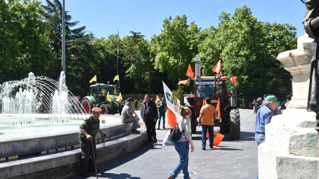 Un tractor en la manifestación