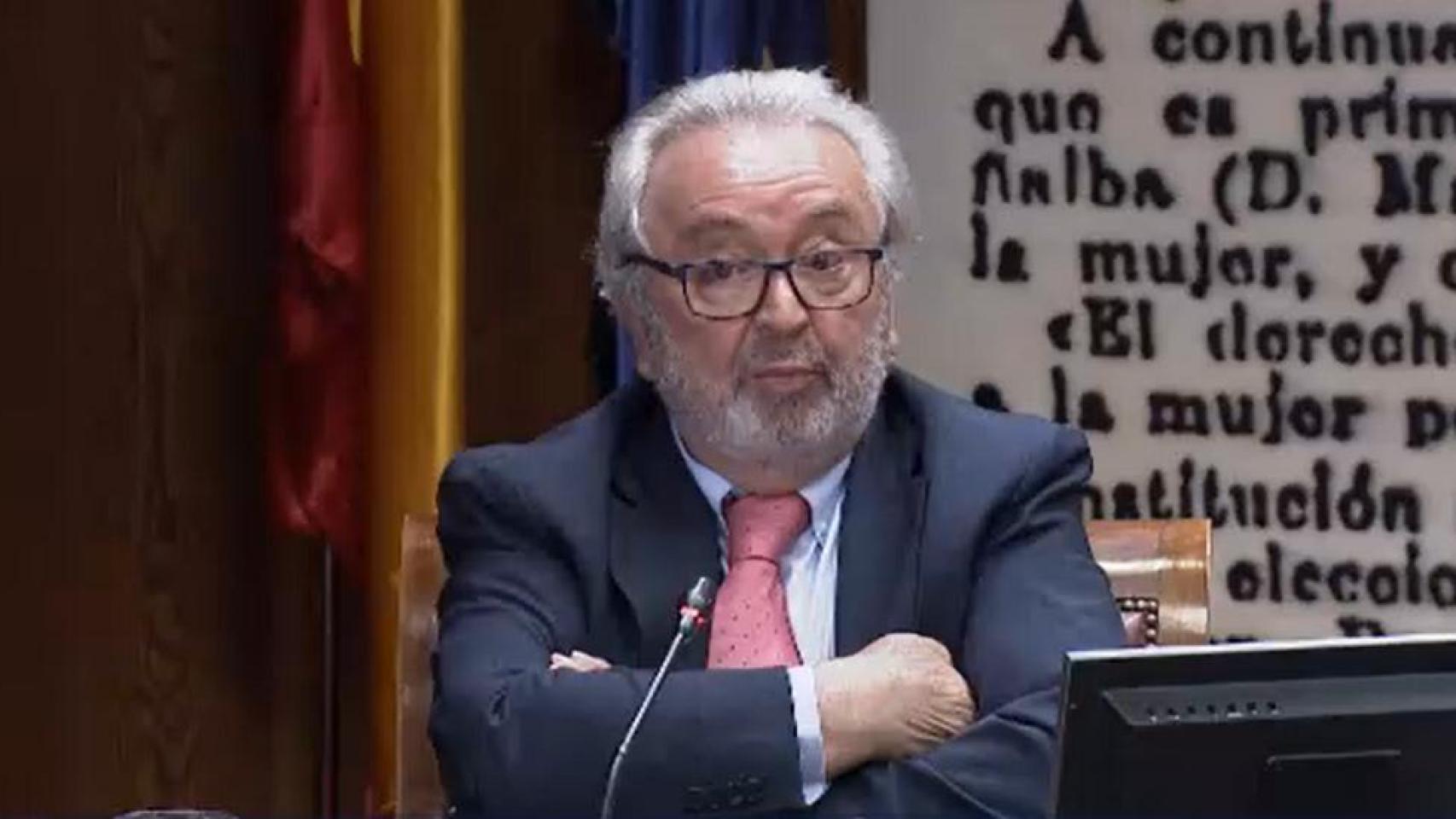 El auditor Jesús Ángel Carbajo, en la comisión del Senado.