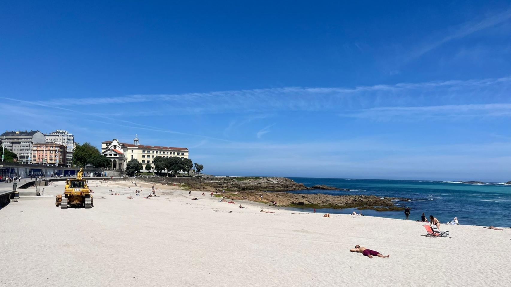 Playa de Riazor, en A Coruña