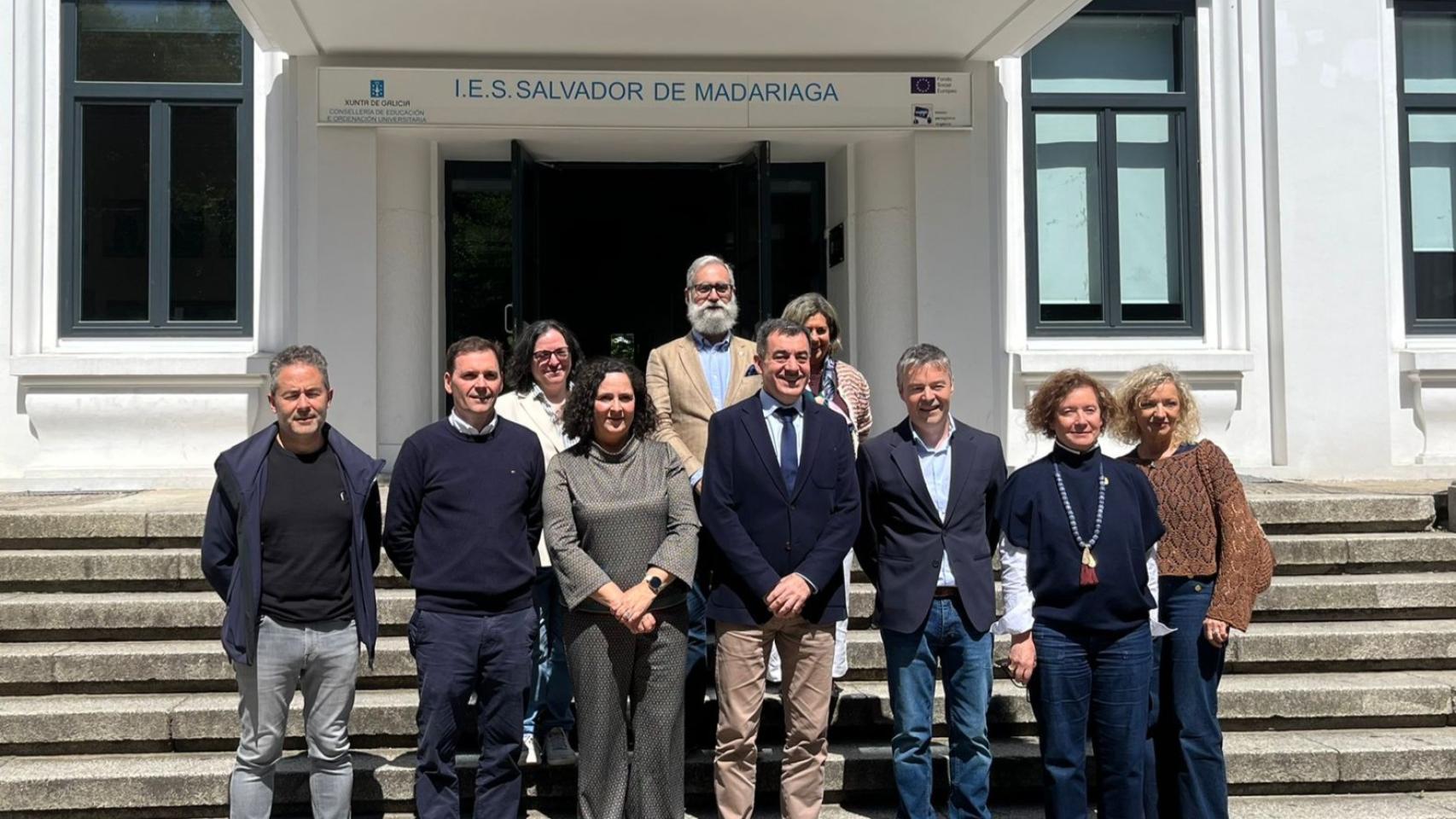 Visita de la Xunta al IES Salvador de Madariaga de A Coruña