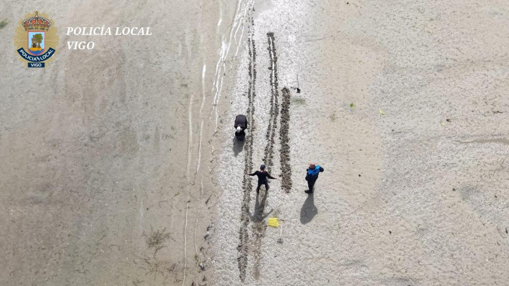 Furtivos captados por drones de la Policía Local de Vigo