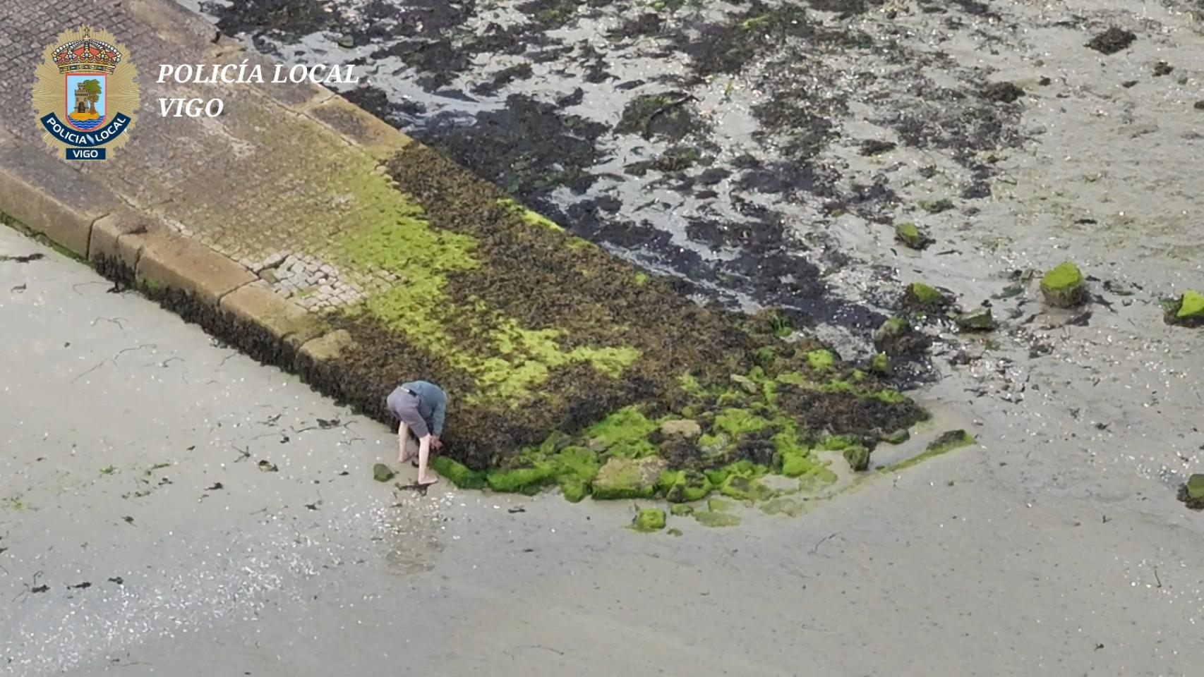 Furtivo captado por drones de la Policía Local de Vigo