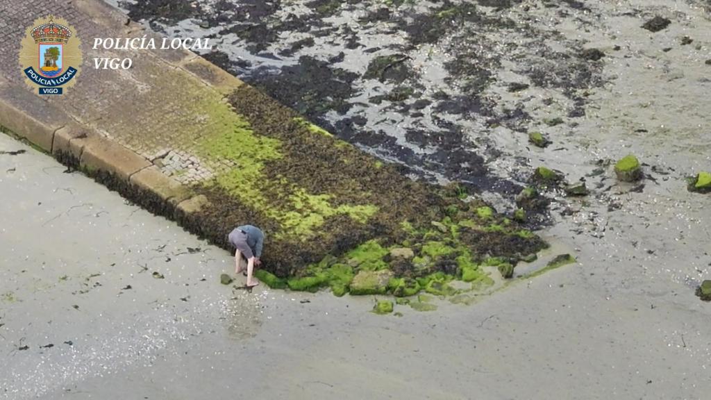 Furtivo captado por drones de la Policía Local de Vigo
