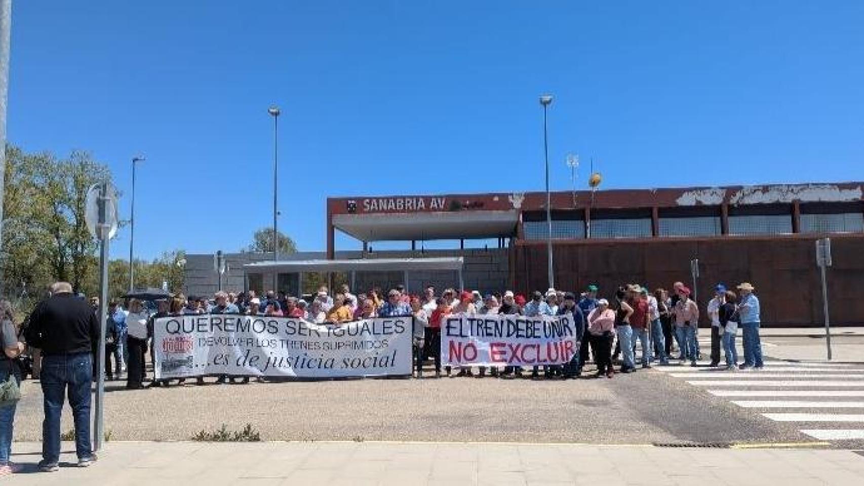 Imagen de la concentración en Sanabria.