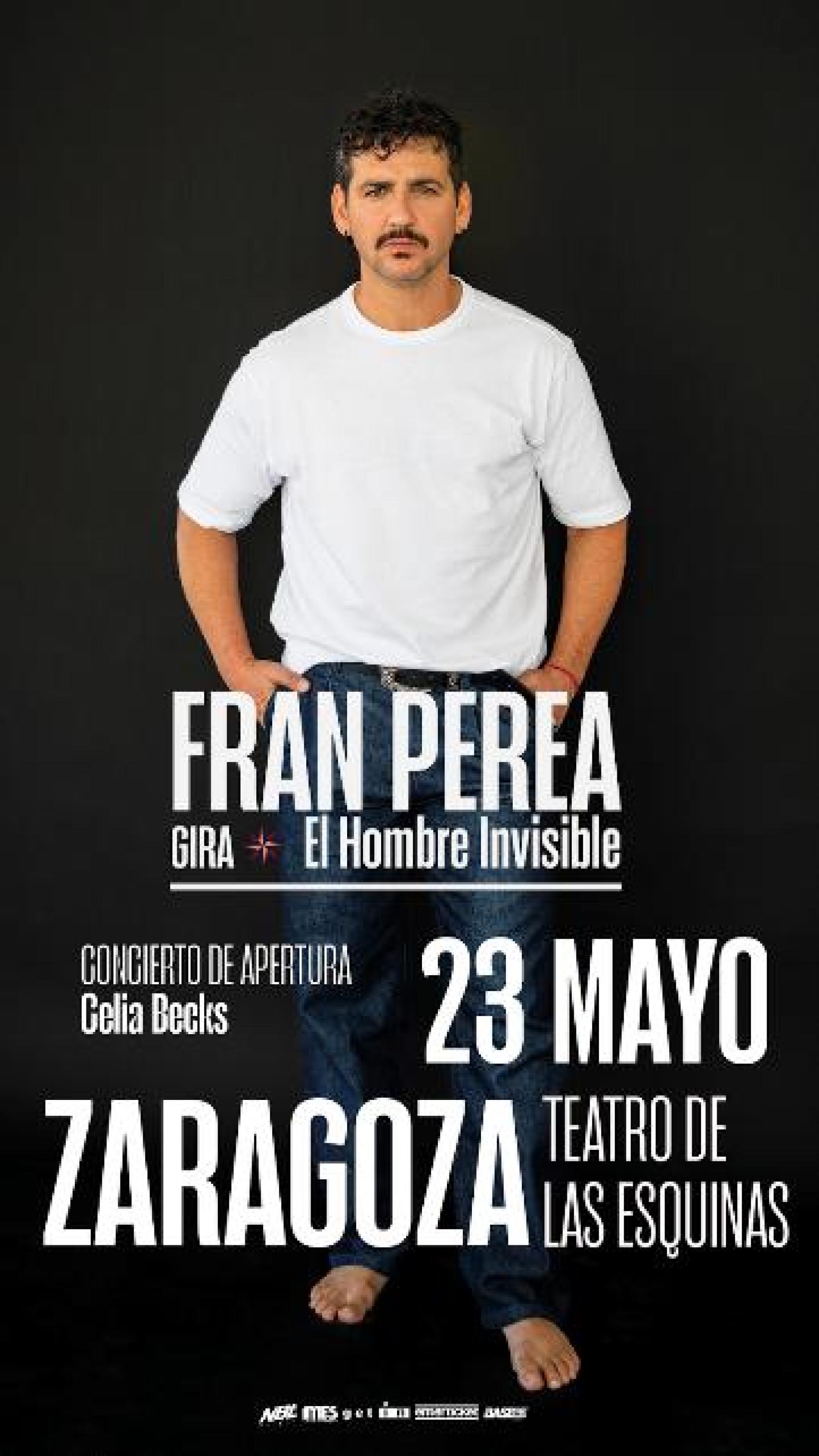 Cartel anunciador del concierto de Fran Perea.