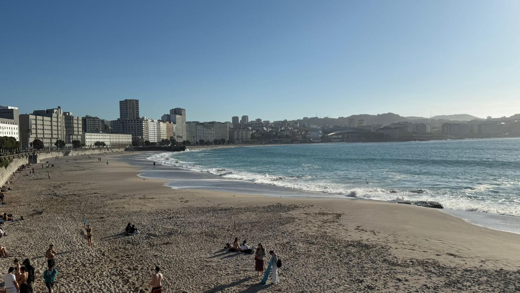 Zona de Riazor - Orzán esta tarde.