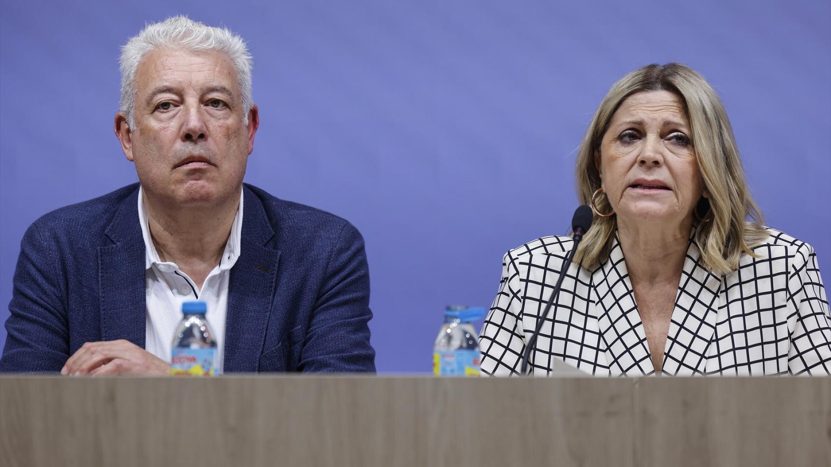 Imagen de la reunión entre Generalitat y sindicatos. EFE/Ana Escobar