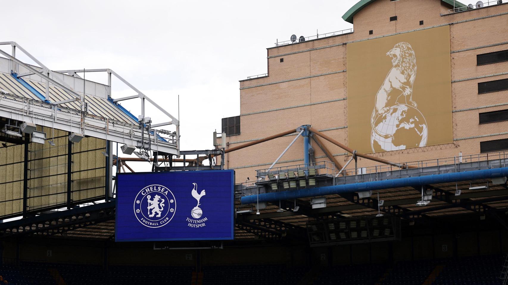 Aspecto de Stamford Bridge en el partido entre el Chelsea y el Tottenham.