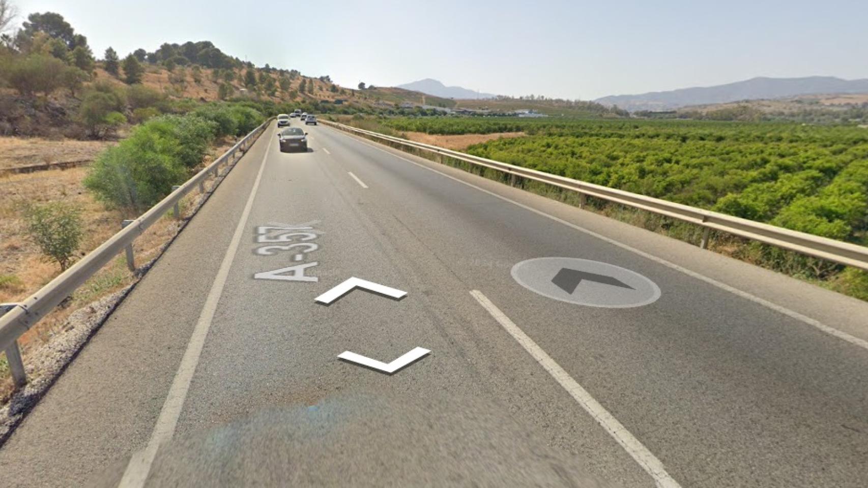 Imagen de la carretera A-357.