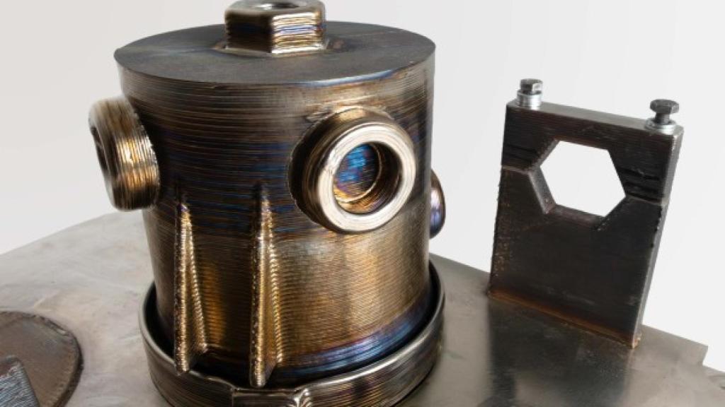 Pieza impresa en 3D en metal