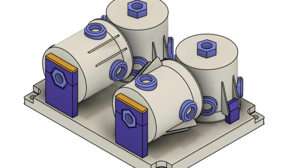 Esquema en 3D de la pieza impresa