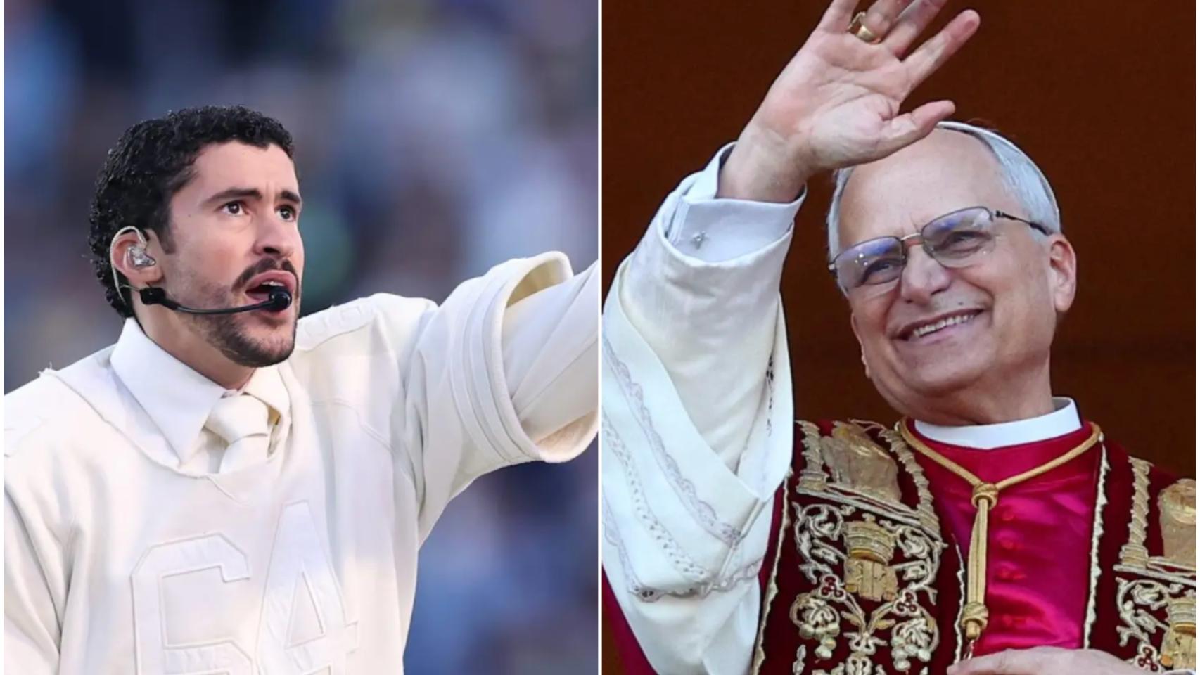 Bad Bunny y el Papa León XIV. 