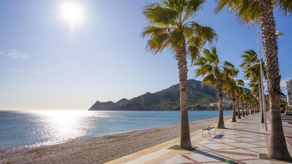 El paseo marítimo de la playa del Albir en Alicante.