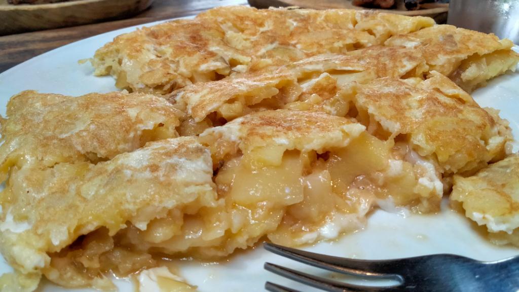 Tortilla con interior jugoso.