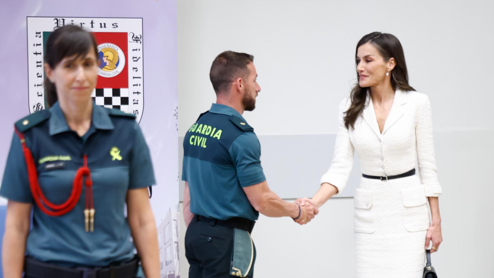 La Reina, en las instalaciones de la Guardia Civil en Aranjuez.