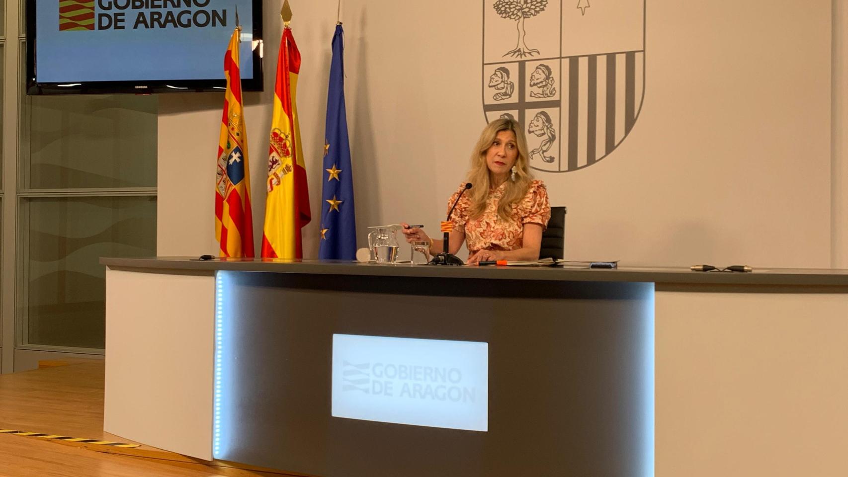 La vicepresidenta Mar Vaquero, este jueves, en la rueda de prensa tras el Consejo de Gobierno.