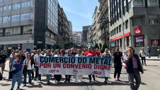 Los trabajadores del comercio del metal salen a la calle en Vigo para exigir un convenio digno