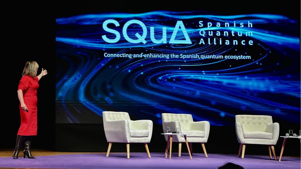 Vanesa Díaz durante la presentación SQuA esta semana en Bilbao.