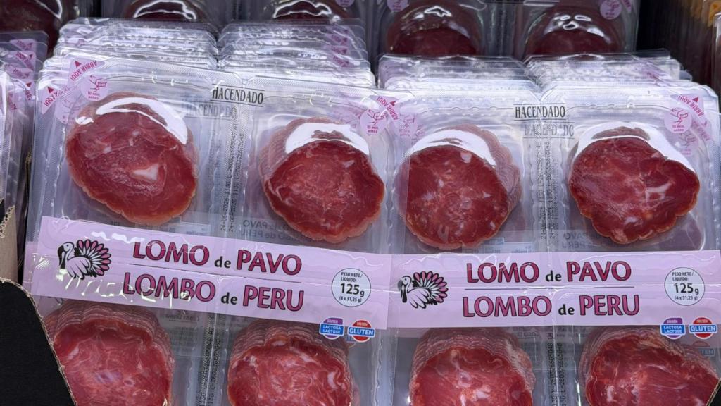 El lomo de pavo por porciones