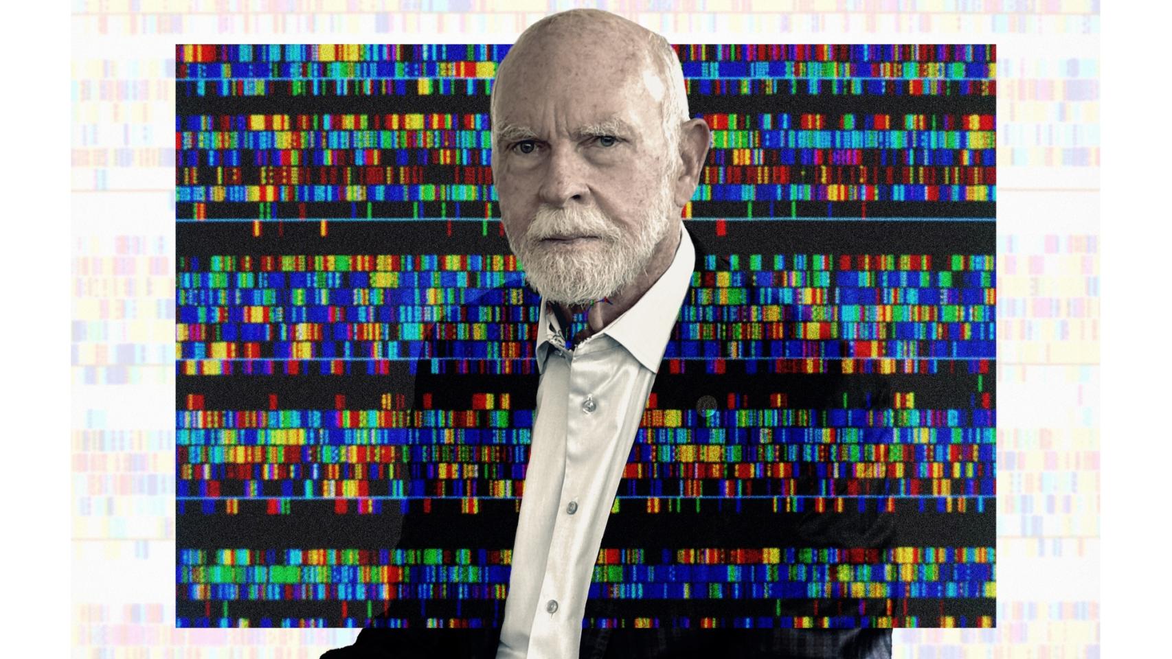 Craig Venter logró secuenciar el genoma humano en 2001. Diseño: Rubén Vique