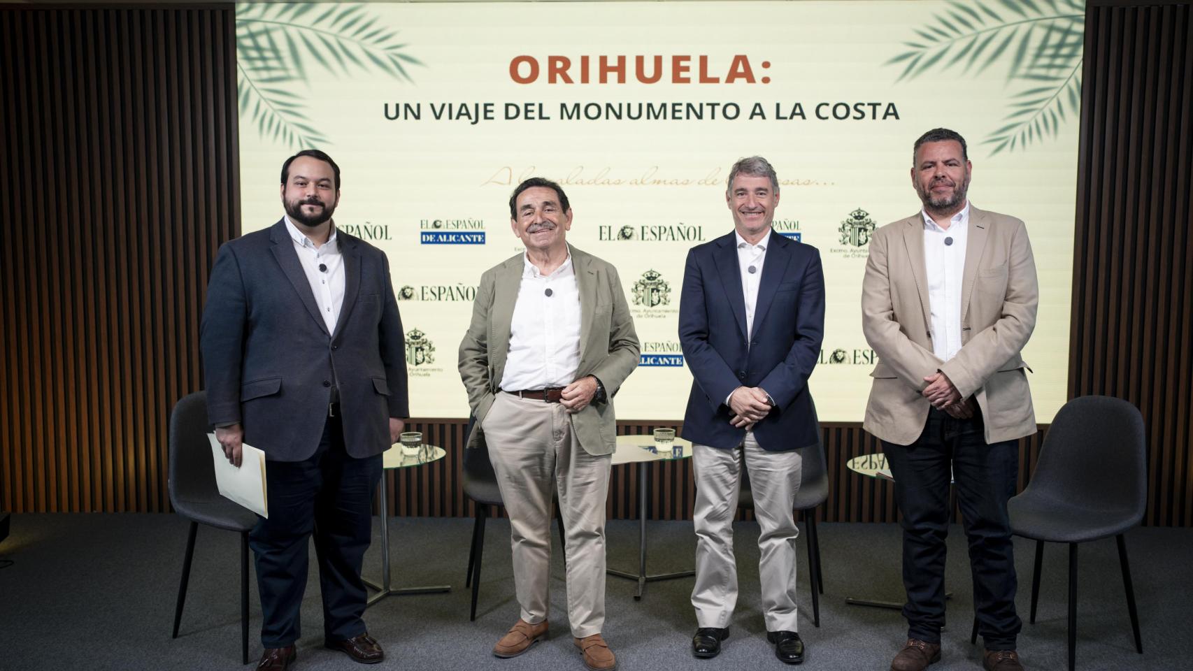 Gonzalo Montoya, Manuel Mestre, José Vegara y Héctor Fernández, en la jornada de promoción de Orihuela en EL ESPAÑOL.