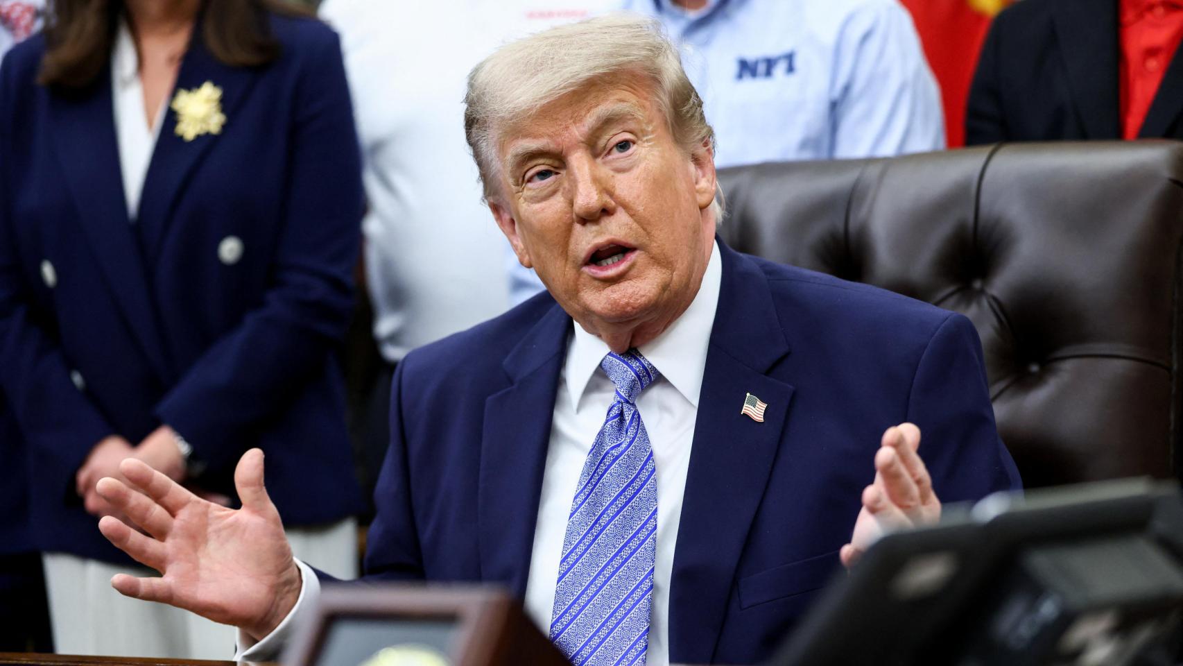 El presidente de EEUU, Donald Trump, en el Despacho Oval. 