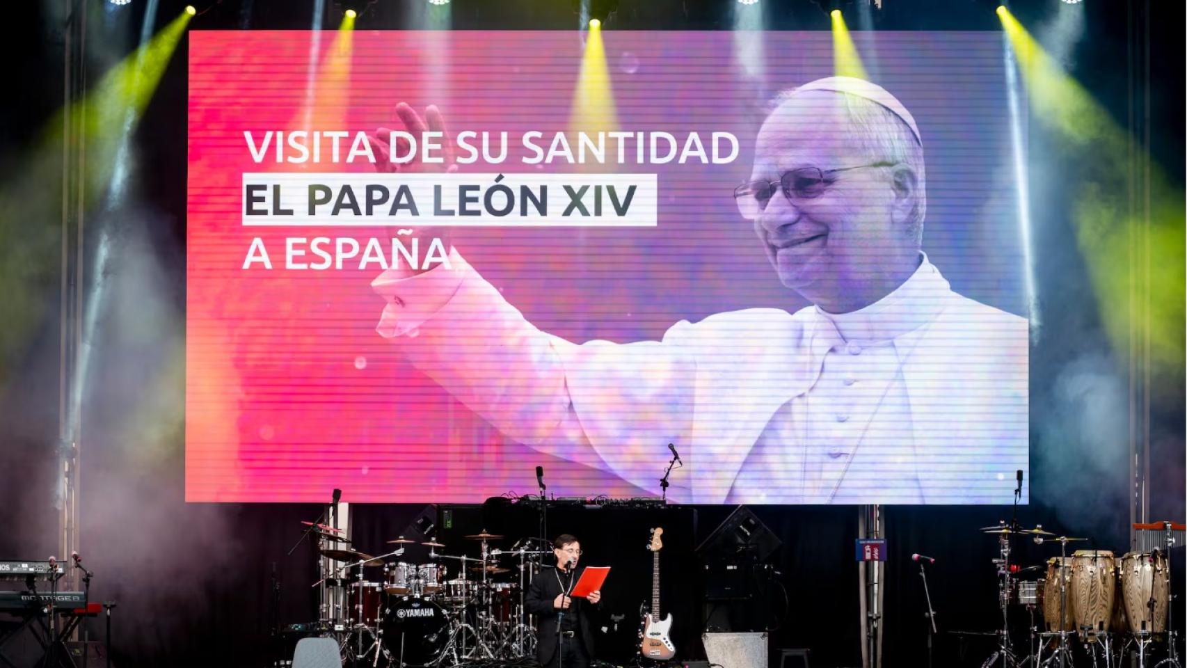 El arzobispo de Madrid, José Cobo, interviene durante la cuarta edición de la Fiesta de la Resurrección, el pasado 11 de abril en Madrid.